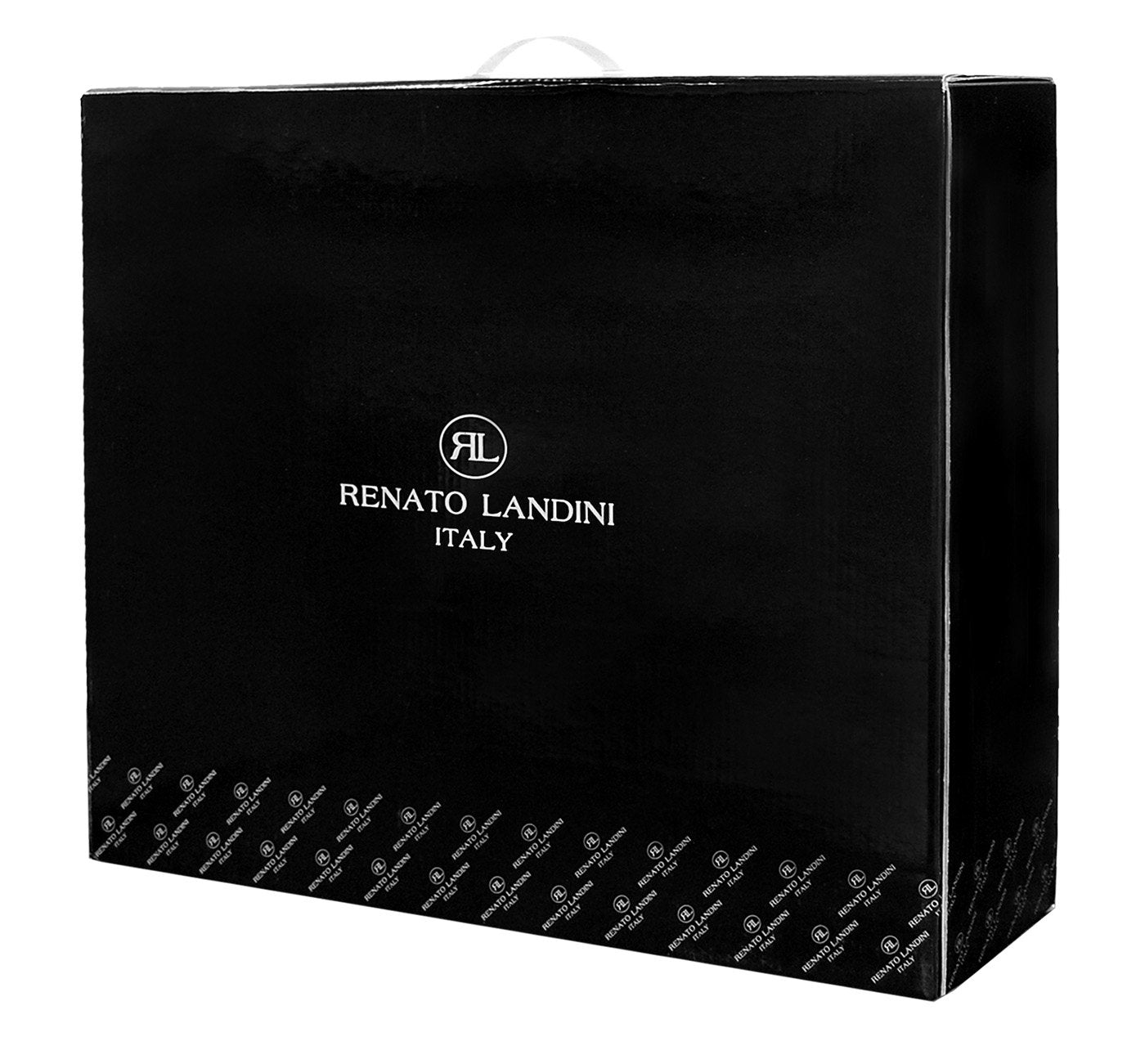 RENATO LANDINI Black Leather Bag, A4 Folder, A6 Organizer Set/ Global