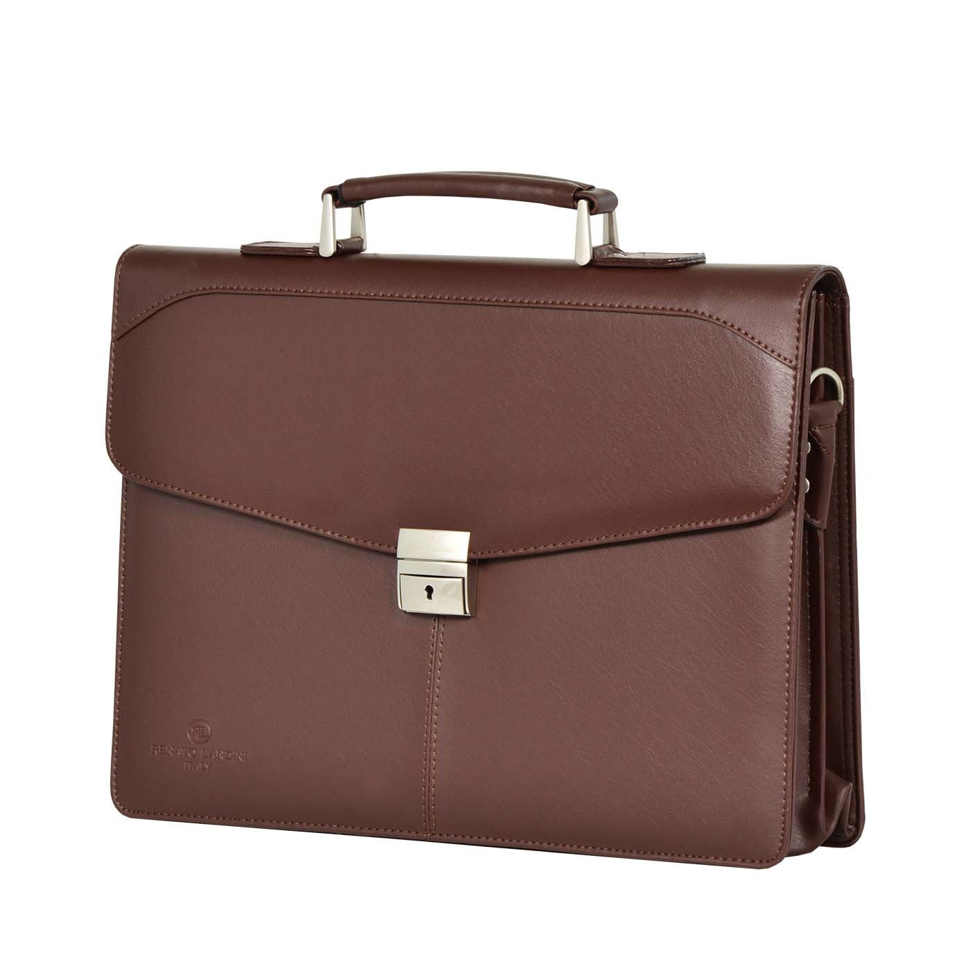 RENATO LANDINI Brown Leather Bag/ Envoy