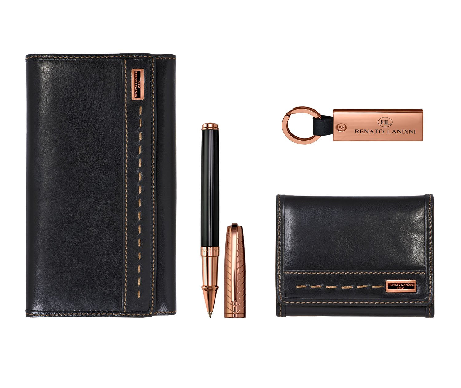 RENATO LANDINI Pen + Wallet Set + Key-Holder