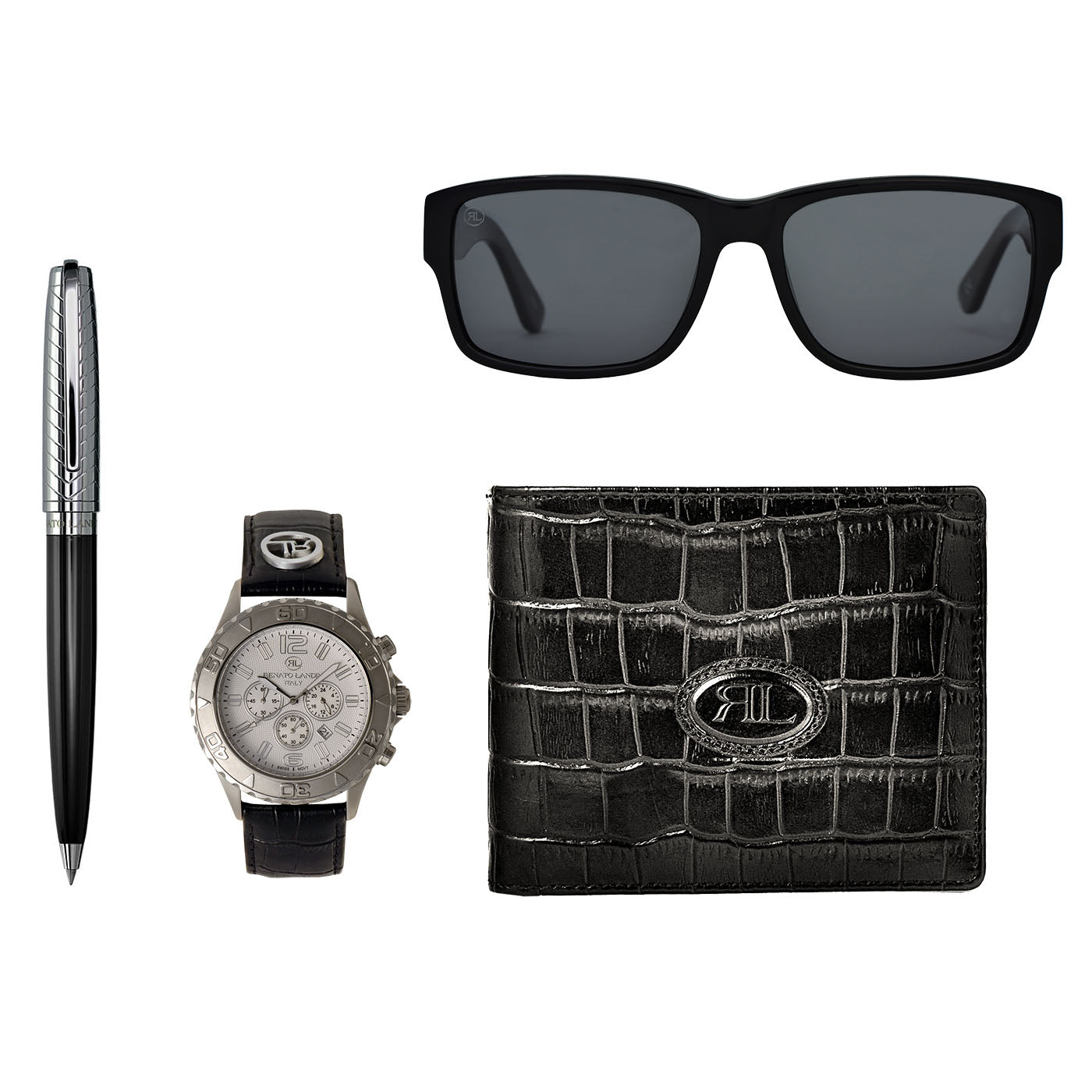 RENATO LANDINI Pen + Wallet + Watch + Sunglasses -c