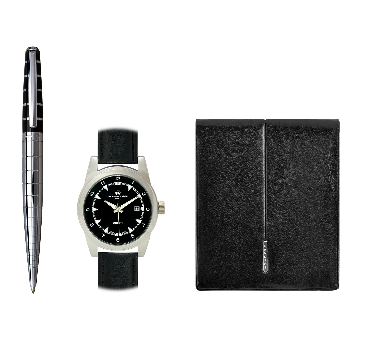 RENATO LANDINI Pen + Wallet + Watch-bc