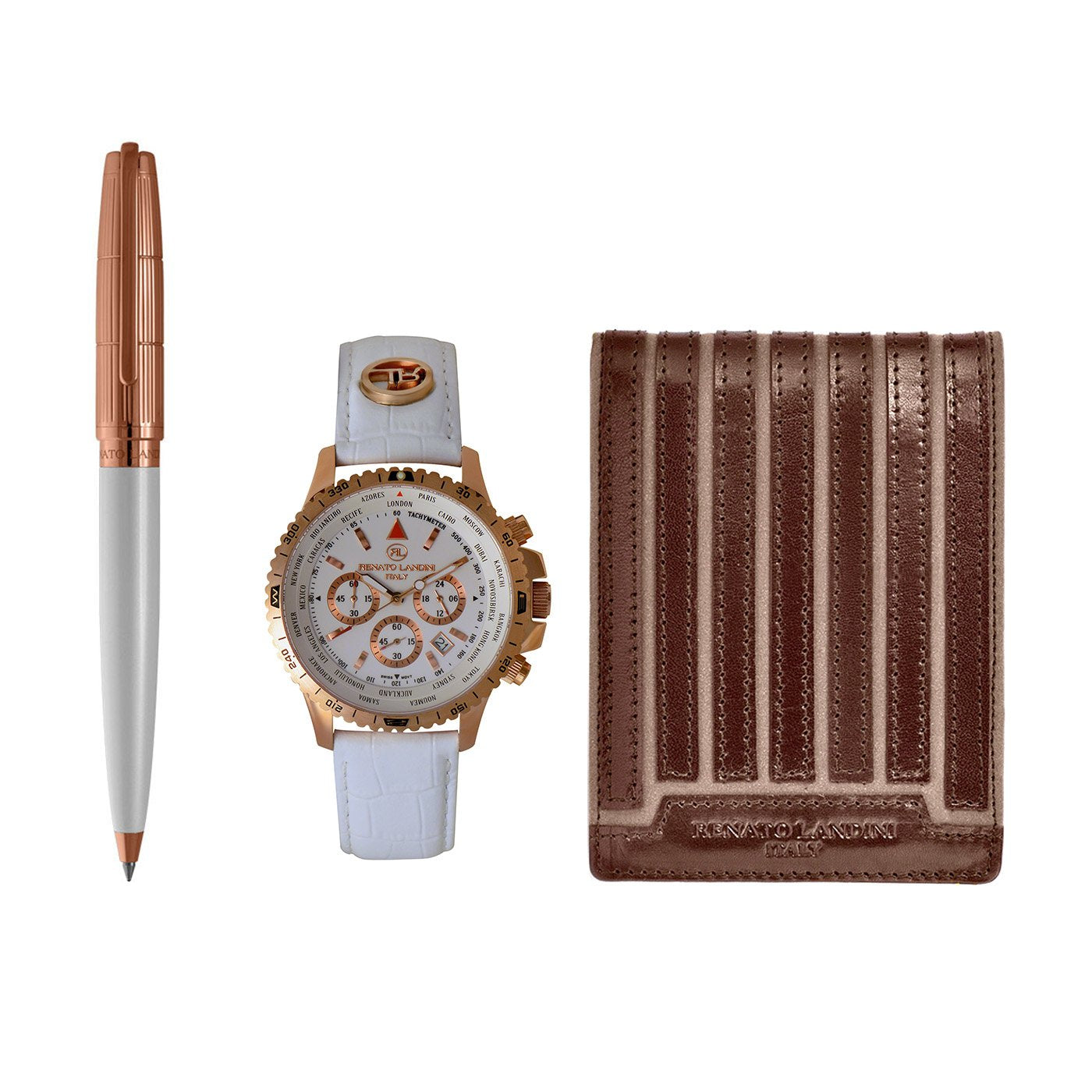 RENATO LANDINI Pen + Wallet + Watch
