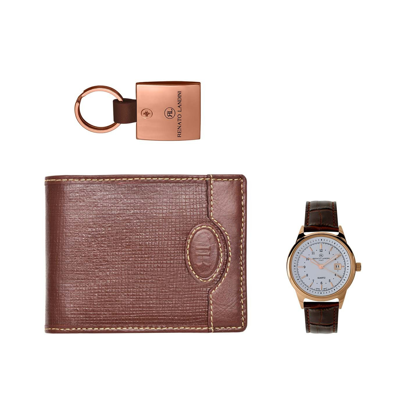 RENATO LANDINI Wallet + Watch + Key-Holder