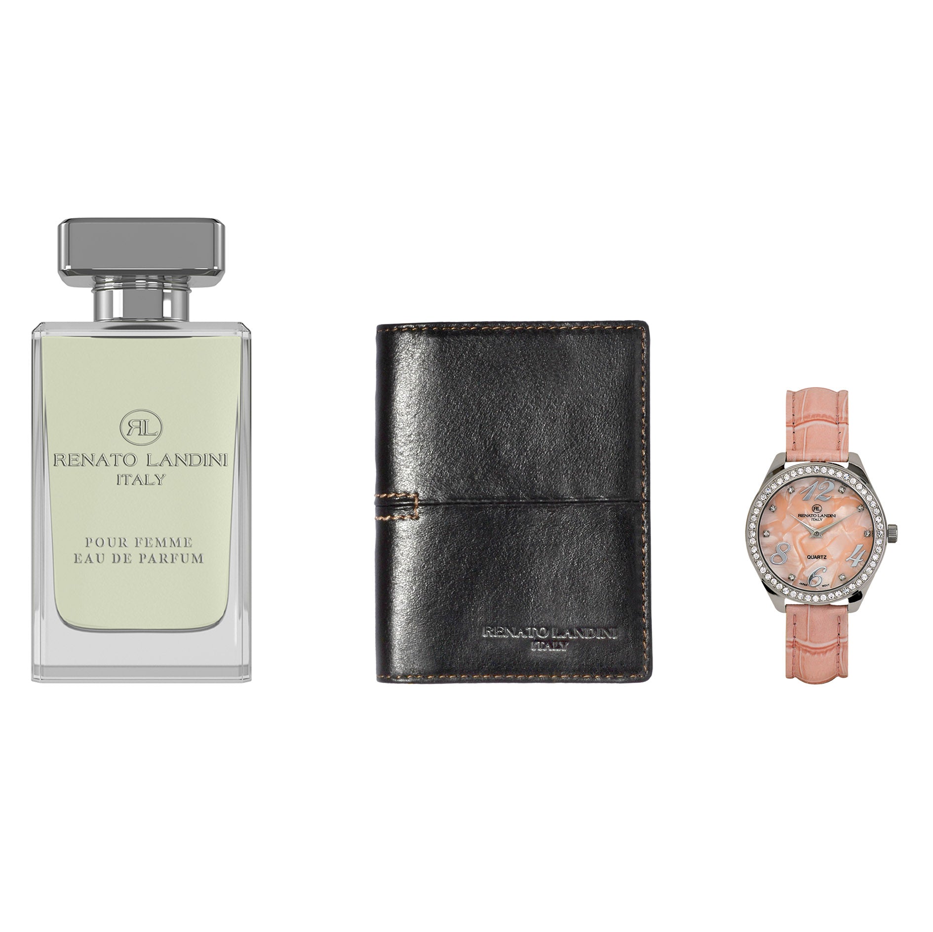 RENATO LANDINI Wallet + Watcht +  Perfume/ Women